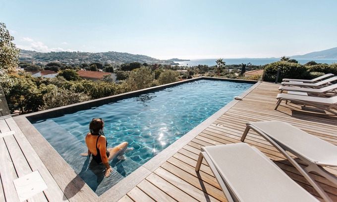 Grosseto-Prugna Villa | Luxury villa with pool very beautiful sea view on the Gulf of Ajaccio