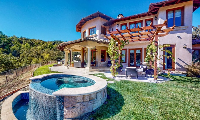 Los Gatos House | Luxury Vineyard Gated Estate with Private Hot Tub, Fireplaces, Chef’s Kitchen