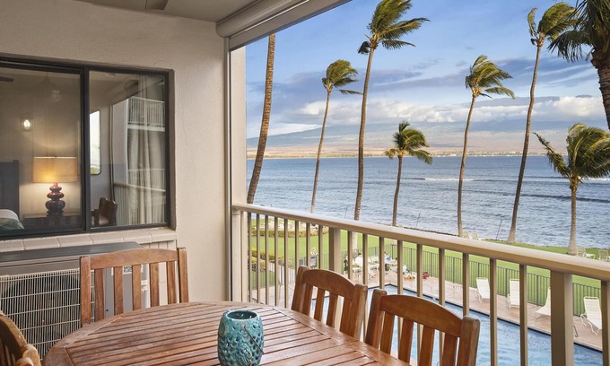 Maalaea Condo | Maalaea Kai 307 Maui Prime Oceanfront nKing Beds w/ensuitenDedicated Workspace