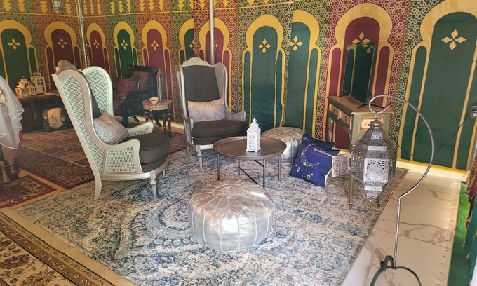 Indian River Estates RV Rental | Magical Moroccan Tent with Pool close to the Beach