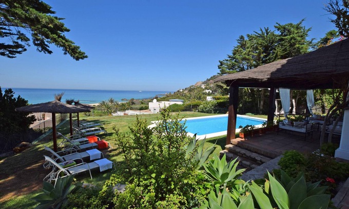 Atlanterra Ski Chalet | Magnificent andalusian style villa with 5 bedrooms. By the beach. FREE WIFI