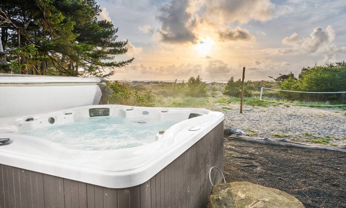 Rockaway Beach House | Magnificent Ocean Front Acre of Property, Hot Tub, Outdoor Bar, Fire-Pit, Cornhole,