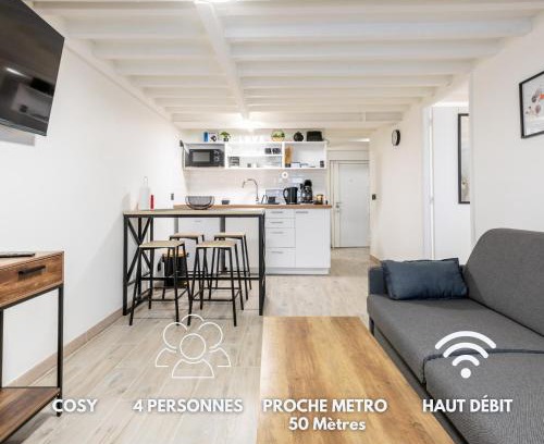Combat Apartment | Magnifique Flat le Belleville - Lumineux - 4 personnes - Proche Metro