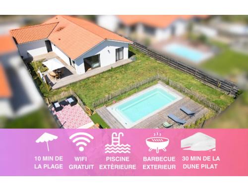 Biscarrosse Villa | Maison Calme Biscarosse avec Piscine - 10 min Plage