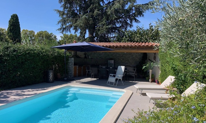 Istres House | Maison Entre Mer et Terres Provençales Avec Pull House-piscine-jardin Arboré