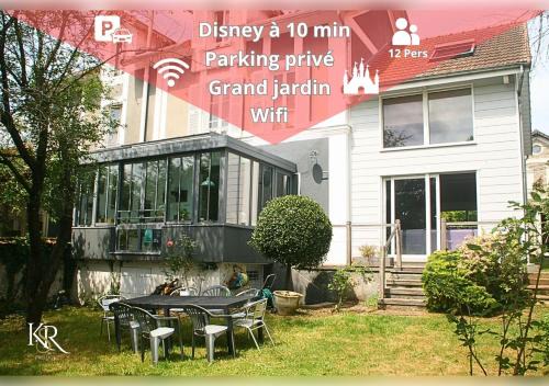 Esbly House | Maison tout confort proche Disneyland avec Jardin, BBQ & parking privé