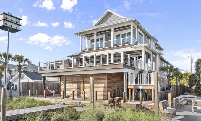 Bahama Beach House | 'Make Your Mark PCB' Gulf Front/Private Pool/Wifi/Tiki Bar