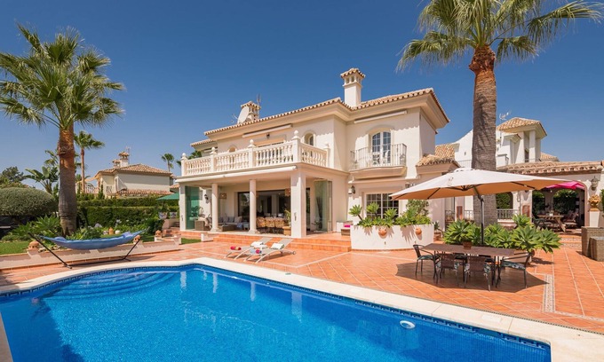 Marbella House | Marbella Golden Mile Family Villa. With Pool Sea & Mountain Views