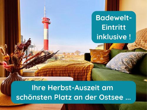 Marienleuchte Apartment | Meerglück am Beltblick Fehmarn - Moderne Ferienwohnung direkt an der Ostsee mit Sauna