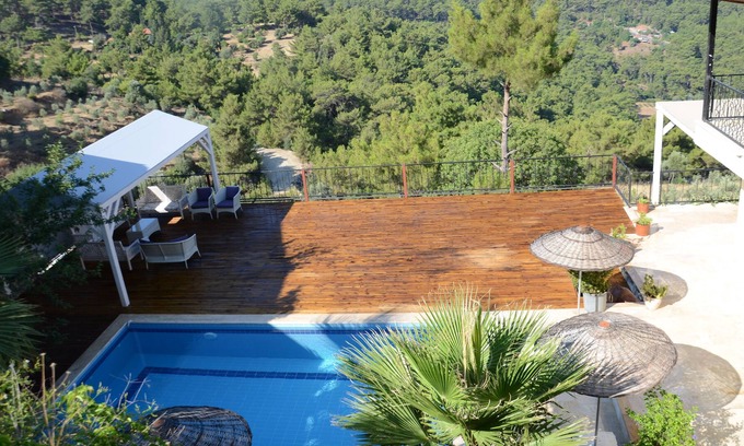 Ortaca Villa | Melisa Villa with SEA VIEW private pool and garden all rooms airconditioned