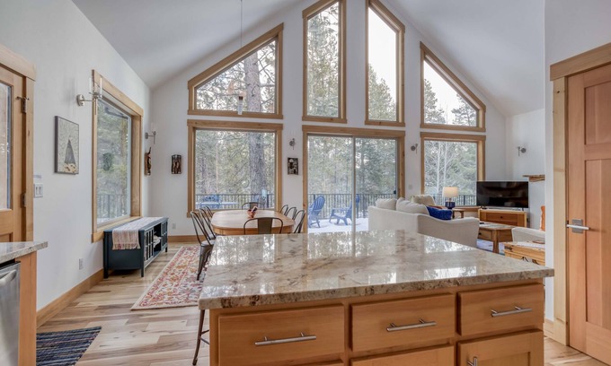 Three Rivers House | Meredith Lodging-Blue Heron-Riverfront Views, Deck, Hot Tub, Dog OK