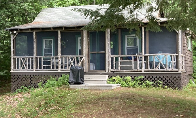 Industry Cabin | Metz Camp - Very private atop a knoll with view of beautiful Clearwater Lake.