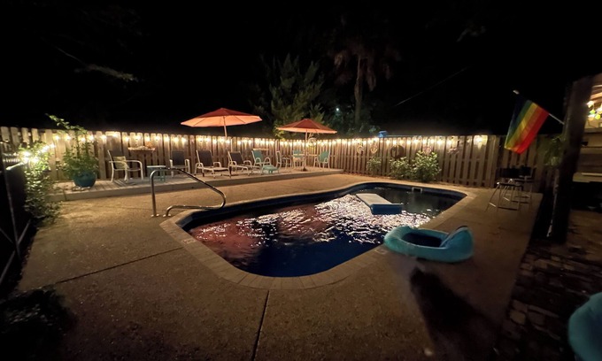 Waveland House | Mid Century Beach House, Salt water Pool. Family Sized with a game room!!