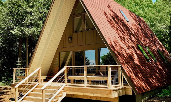 Ellison Bay House | Midcentury Modern A-Frame on the Bluff