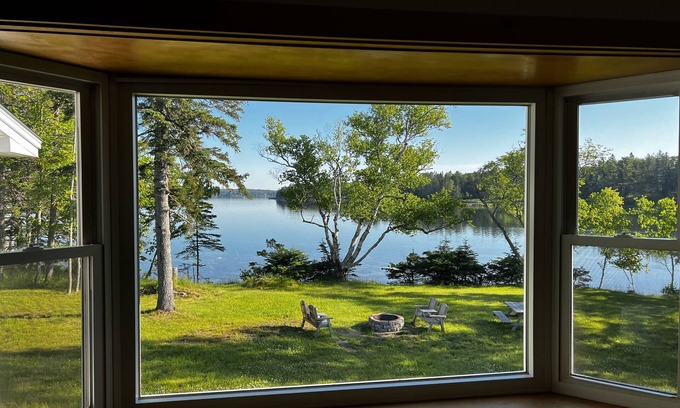 Trenton House | Mill Cove, a shorefront home with large kitchen to gather, great water views!