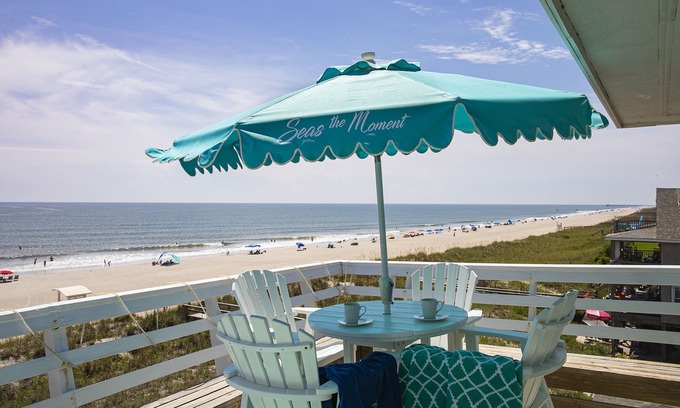 Wilmington Beach Condo | Million Dollar Oceanfront View - Pristine Condo - Top Floor - Large Deck!