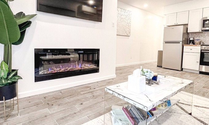 Bath Beach Apartment | Modern 1 bdrm/1 bath flat with romantic fireplace