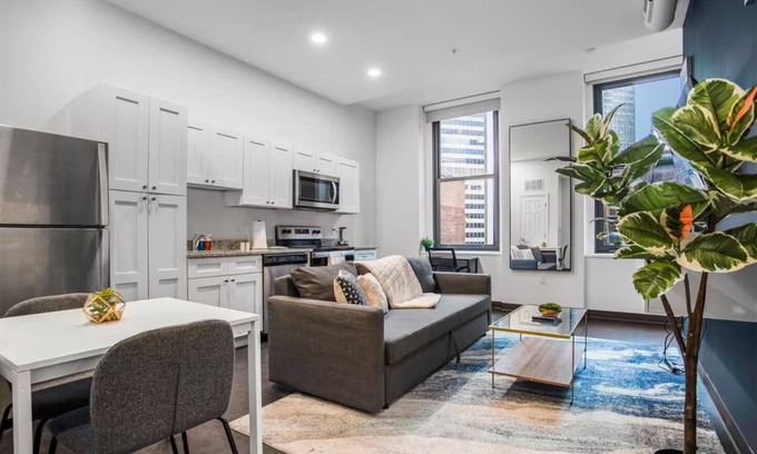 Cultural District Apartment | Modern 1-Bedroom with WiFi & AC - Walk to Convention Center & Cultural District