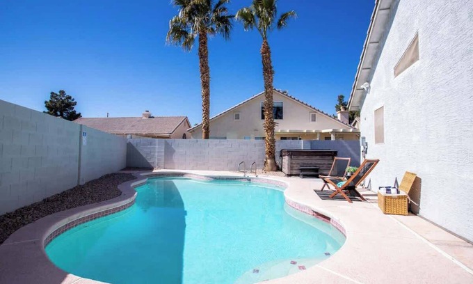 North Las Vegas House | Modern 3 BR Home w/Hot Tub, Pool, Golf!