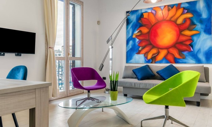 Castellammare Vucciria Apartment | Modern 83 sqm apartment, perfect for 5 people, located on the second floor of an ancient building (NO lift and some steps to access it). The property is located in La Cala, a picturesque port located in the heart of Palermo, just 12 minutes on foot from
