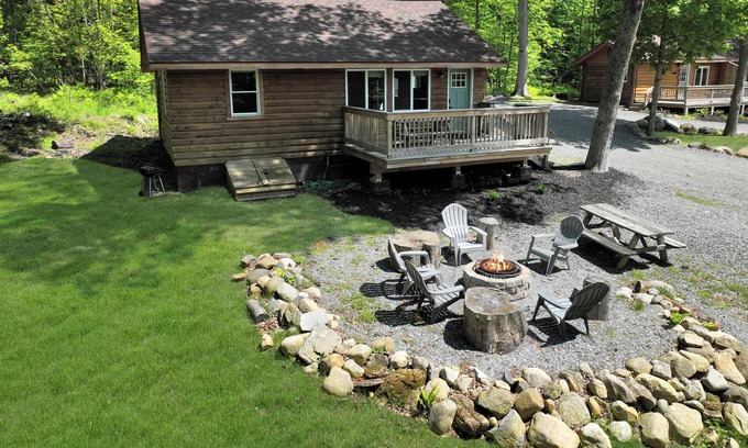 Lake George Cabin | Modern and Spacious Cabin w/Firepit - Walkable to Beach & Close to Town!