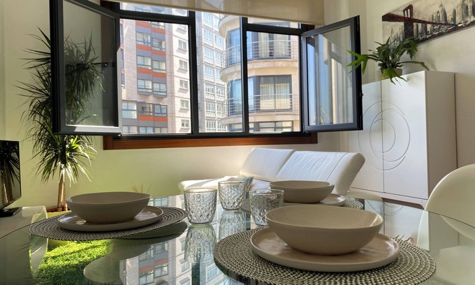 Santiago de Vigo Apartment | Modern apartment steps from the port and historic center of Vigo.