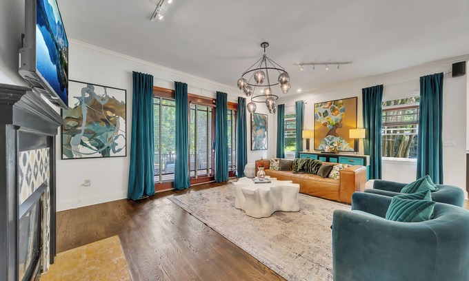 Inman Park House | Modern-boho meets classic Victorian in this 5BR, 4BA Inman Park gem. Includes a separate in-law suite with full kitchen and laundry. Walk to BeltLine, MARTA, dining, and more!