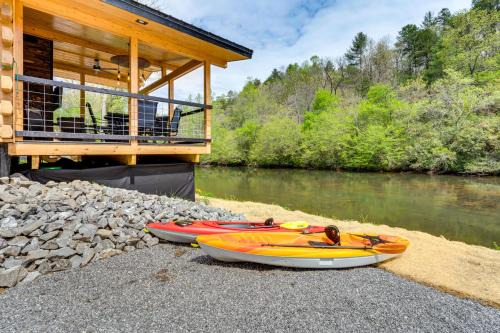 Murphy House | Modern Creek-Front Cabin with Deck and Views in Murphy