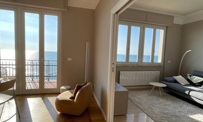 Imperia Apartment | Modern design apartment directly on the beach with frontal sea view and dream ba