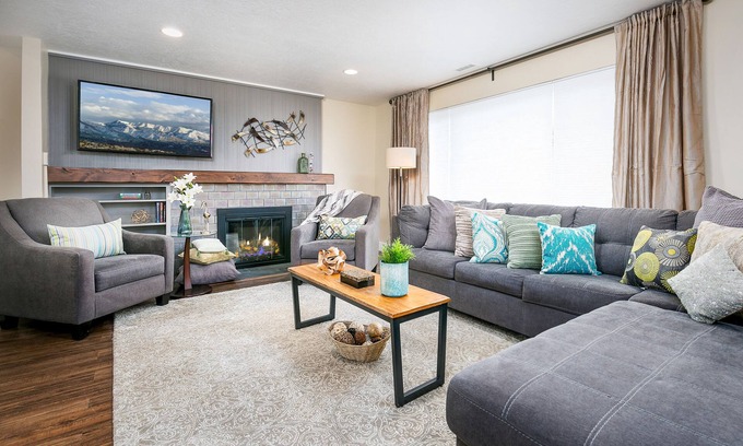 East Millcreek House | Modern Home in Quiet Neighborhood w/Hot Tub & Fireplace
