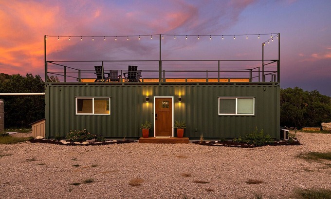 Center Point House | Modern, pet friendly shipping container home in charming Texas Hill Country