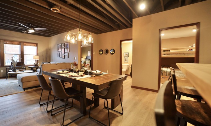 Minocqua Condo | Modern Rustic 2BR Condo in Downtown Minocqua—Walk to Shops, Dining & Lake