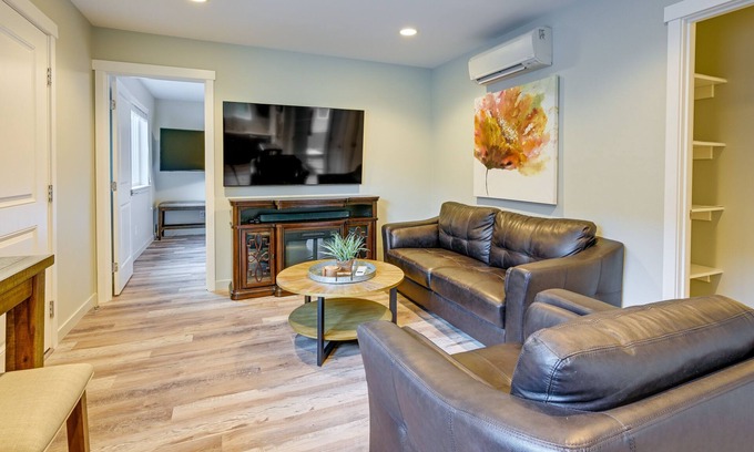 SeaTac Apartment | Modern SeaTac Gem w/Fireplace & Smart TVs!