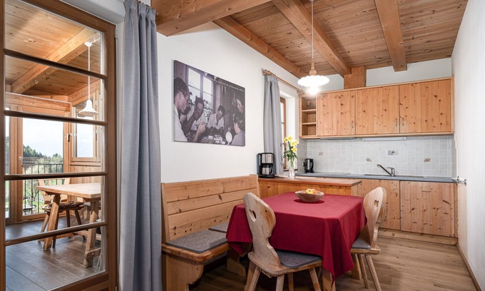 Bressanone Apartment | Modern Vacation Apartment "Frötscherhof Nussbaum" with Mountain View, Sauna, Wi-Fi, Balcony & Shared Garden; Parking Available