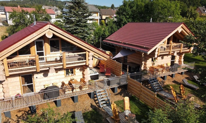 Zell im Fichtelgebirge Apartment | Modernes Chalet mit Balkon