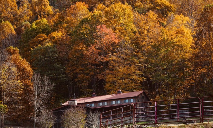 Flag Pond Other | Mountain Escape! Farmhouse nestled on 130 acres with views, waterfall & hot tub!