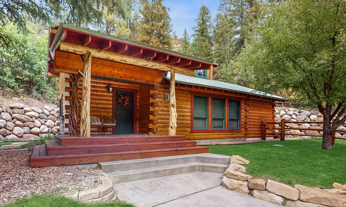 Durango House | Mountain home with gas fireplace, dog-friendly and outdoor deck with BBQ