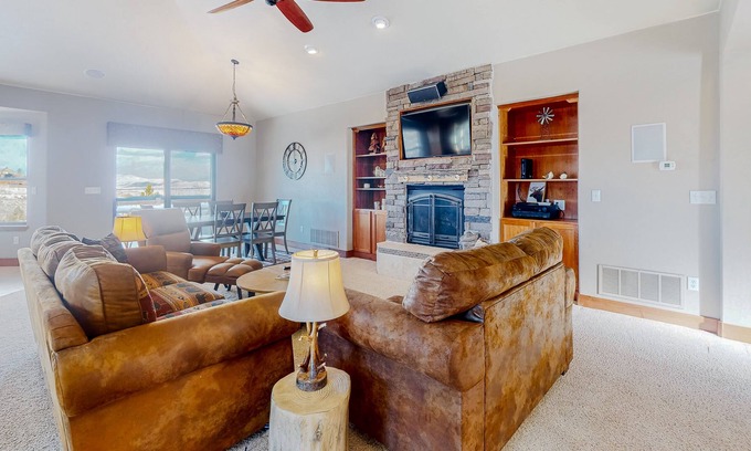 Innsbruck Val Moritz House | Mountain view home with private hot tub, game room & fireplace - near skiing
