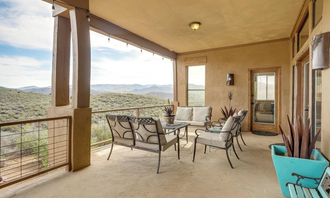Dewey-Humboldt House | Mountain Views & Grill Space: Adobe Arizona Home