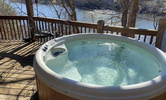 Butler House | Mountainside Lakefront Getaway New Hot Tub