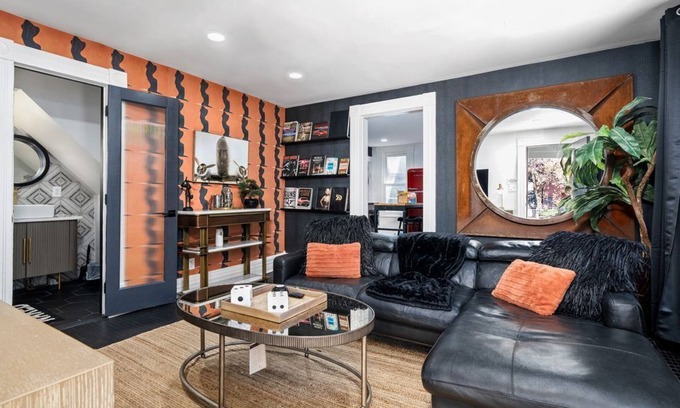 Victorian Village House | Mozart Flat with Hot Tub! Free Parking!