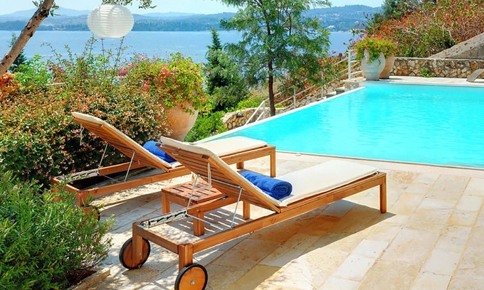 Pirgi Villa | My Rental Homes - Red Villa with infinity swimming pool with jacuzzi and sea view