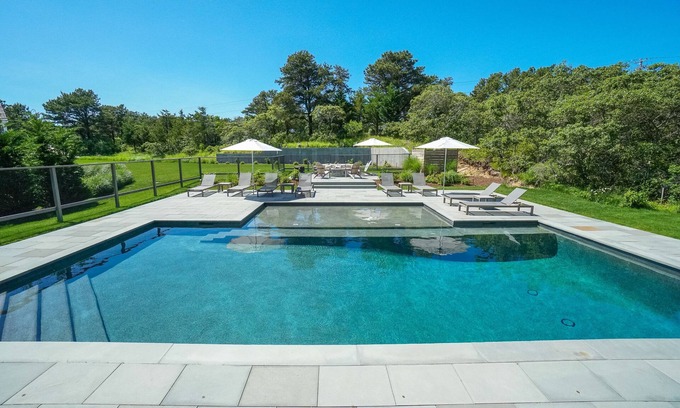Nantucket House | Nantucket family retreat with pool, basketball court, and bungalow