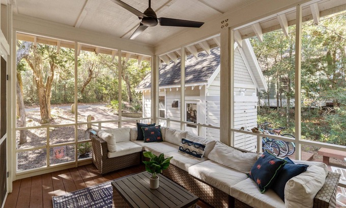 Bald Head Island House | Nature Lovers Dream Home Light & Bright Nestled in the Live Oaks Both Clubs