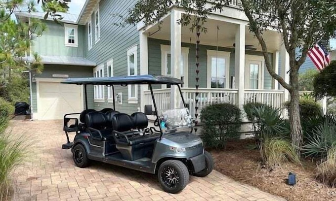 Santa Rosa Beach House | Naturewalk - "Pines and Palmettos" - Sleeps 10 - 6 Seat Golf Cart Included!