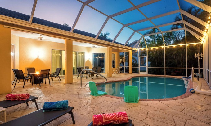 Crown Pointe House | Near Beaches + Downtown Naples-Heated Pool-Pickleball-Game room-Gym