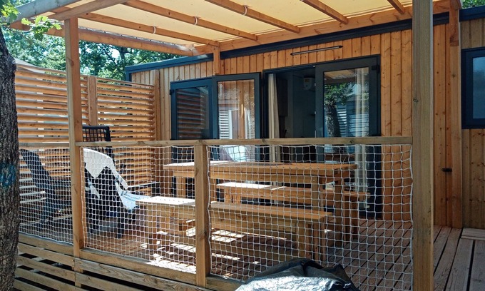 Lagorce House | NEW AIR CONDITIONED MOBIL HOME - CAMPING 5* - FOR 6 PEOPLE with dishwasher