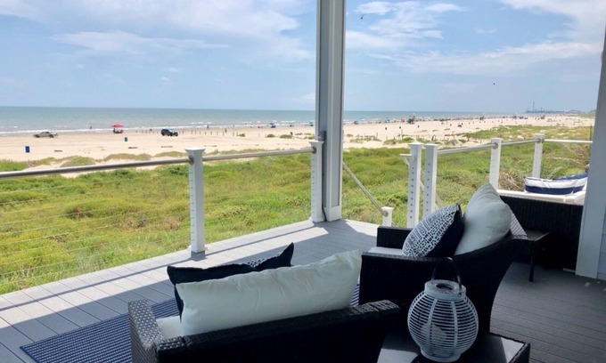 Galveston House | New Beachfront House w/Stunning Ocean Views! Best Galveston Location! Must See!