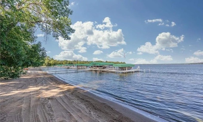 Nisswa House | NEW! Gull Lake Retreat steps from shore, Pontoon Rentals, Sports Court