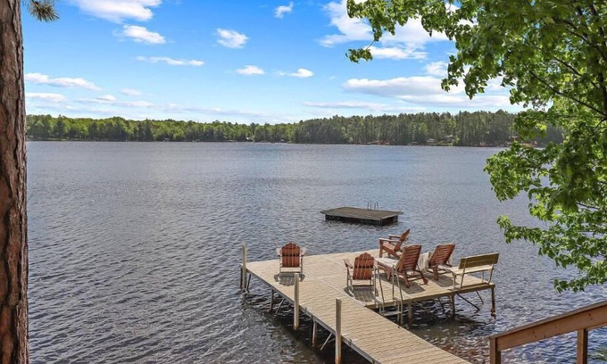 Eagle River House | NEW! Lakefront Bliss | Dock, Game Room, Sauna & Hot Tub | Tall Pines Lodge
